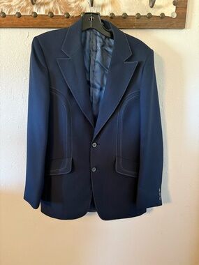 Vintage Western sport coat with Contrast Stitch Detailing